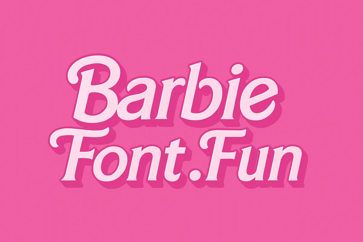 Barbie Font Fun - Curved Text Design